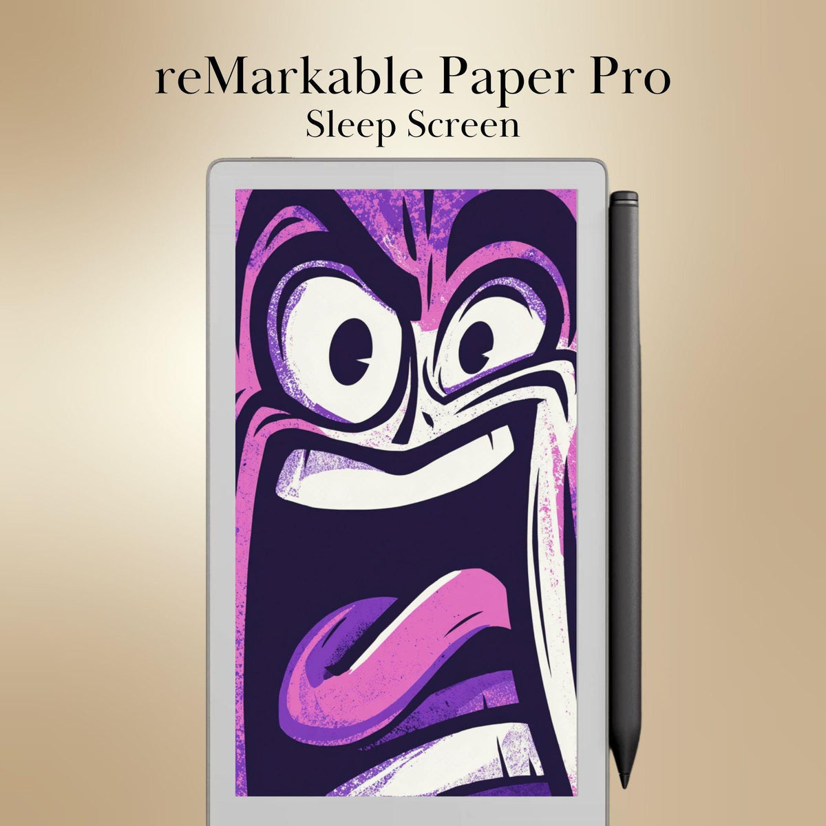 reMarkable Paper Pro Move — Cartoon Faces Sleep Screens