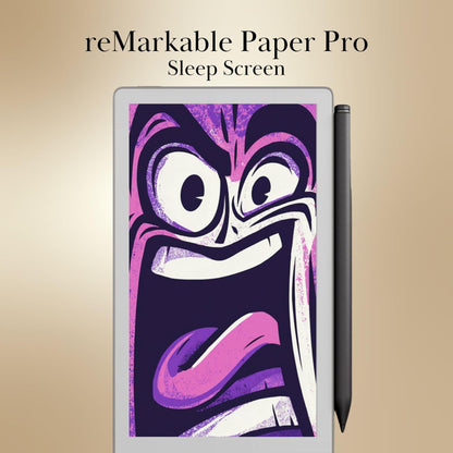 reMarkable Paper Pro Move — Cartoon Faces Sleep Screens