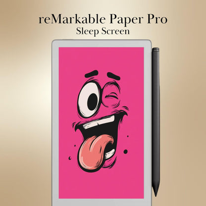 reMarkable Paper Pro Move — Cartoon Faces Sleep Screens
