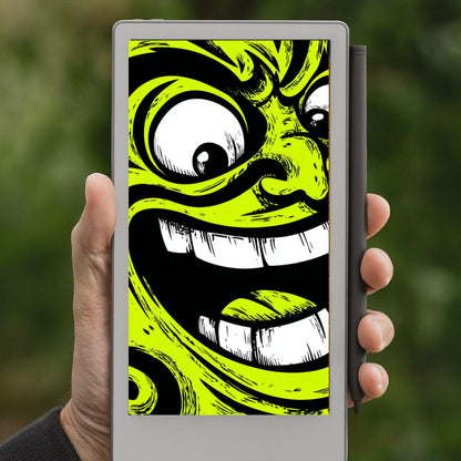 reMarkable Paper Pro Move — Cartoon Faces Sleep Screens