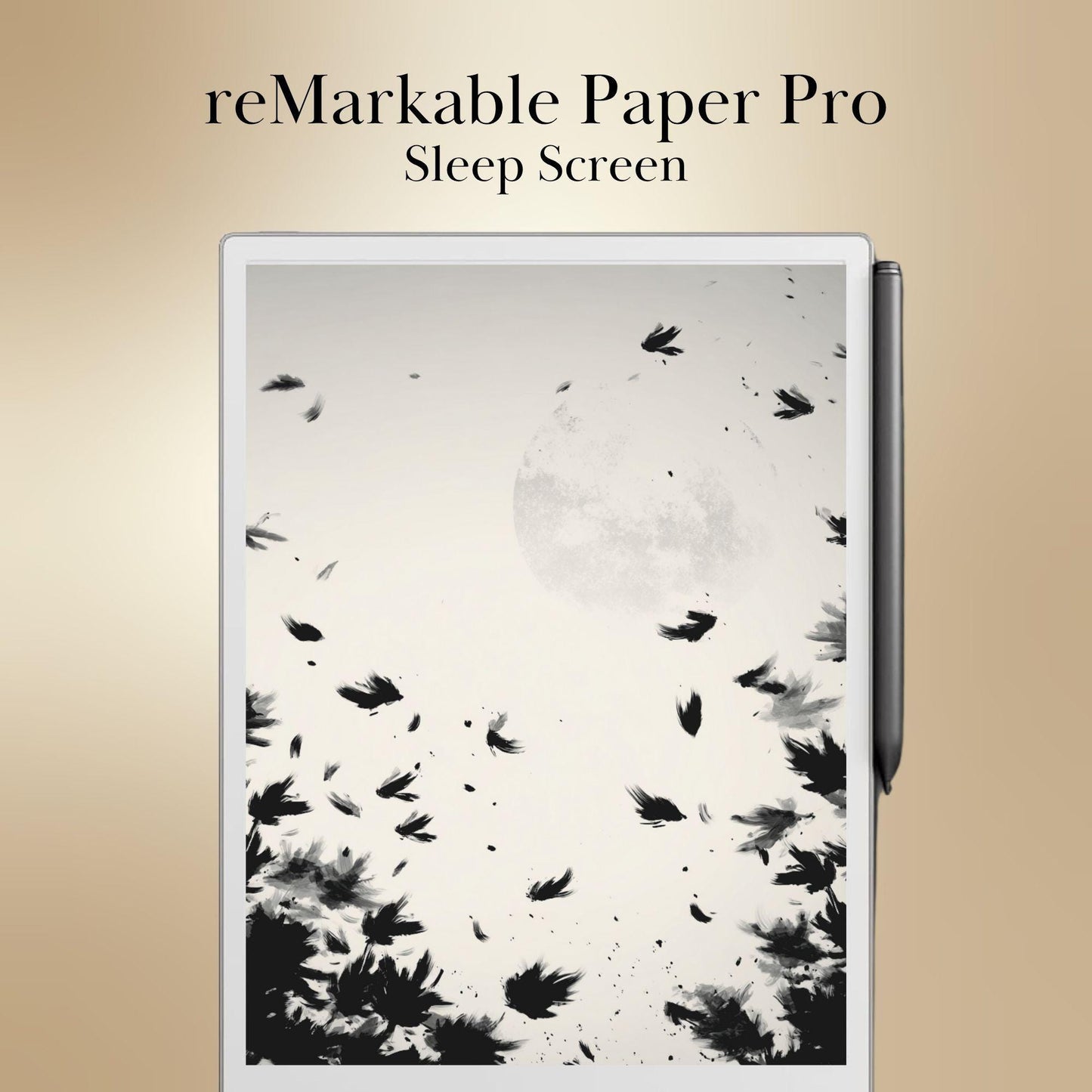 reMarkable Paper Pro & 2 — Lunar Garden Sleep Screens