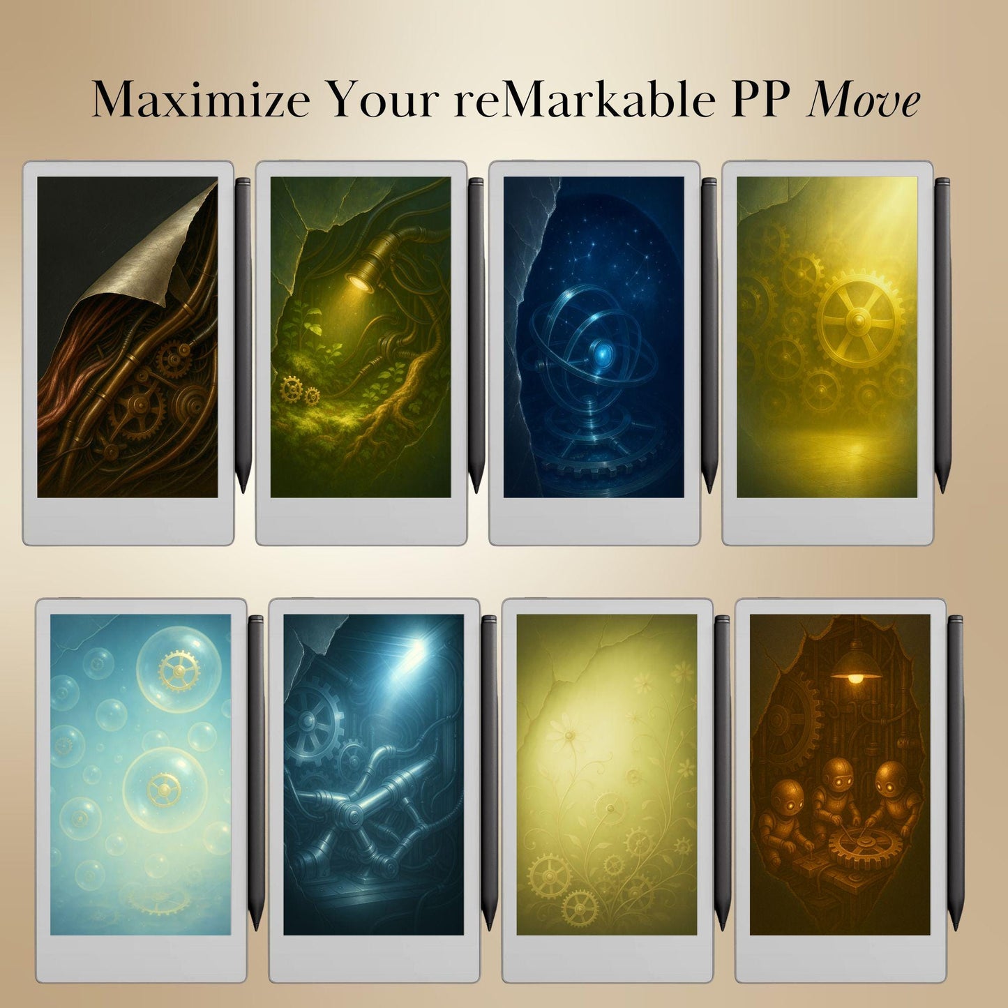 reMarkable Paper Pro Move — Sleep Screens Mega Bundle, 150+ designs