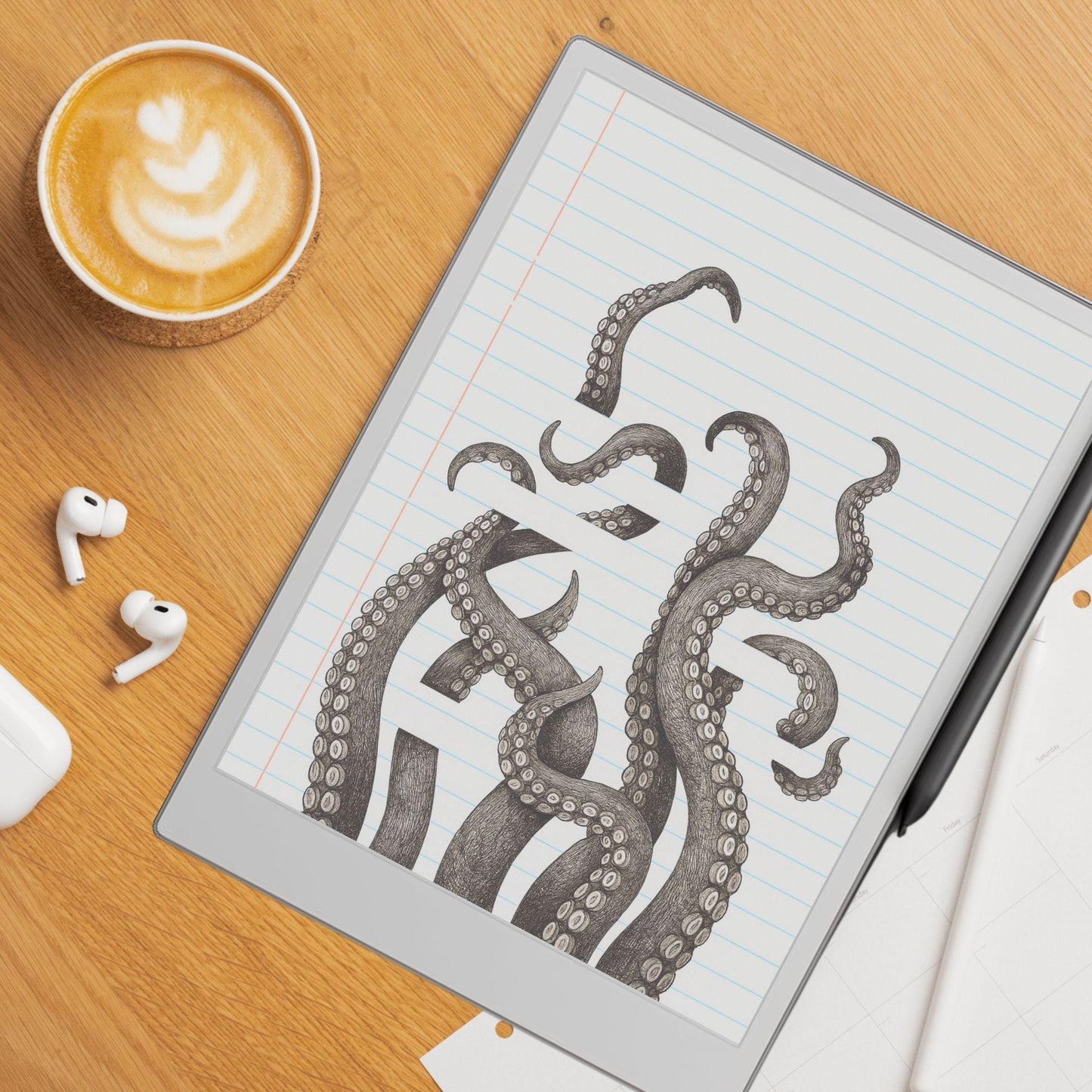 Trompe-l’Œil Sleep Screen Bundle for reMarkable paper Pro and reMarkable 2 Templates Sleep Screen | 10 Cute Screens with Animals