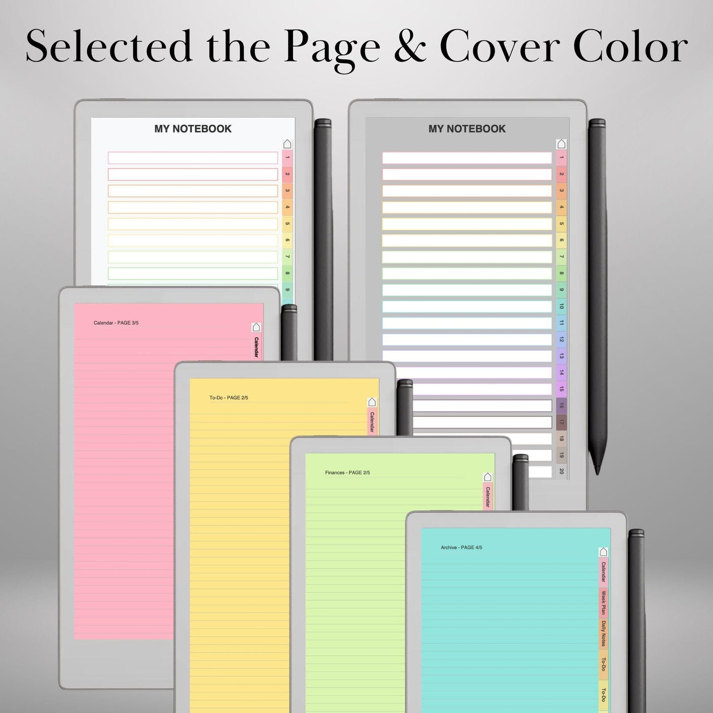 Custom Notebook Template Creator for reMarkable Paper Pro Move, rM2 | Personalized Template | Build Your Own Hyperlinked Notebook