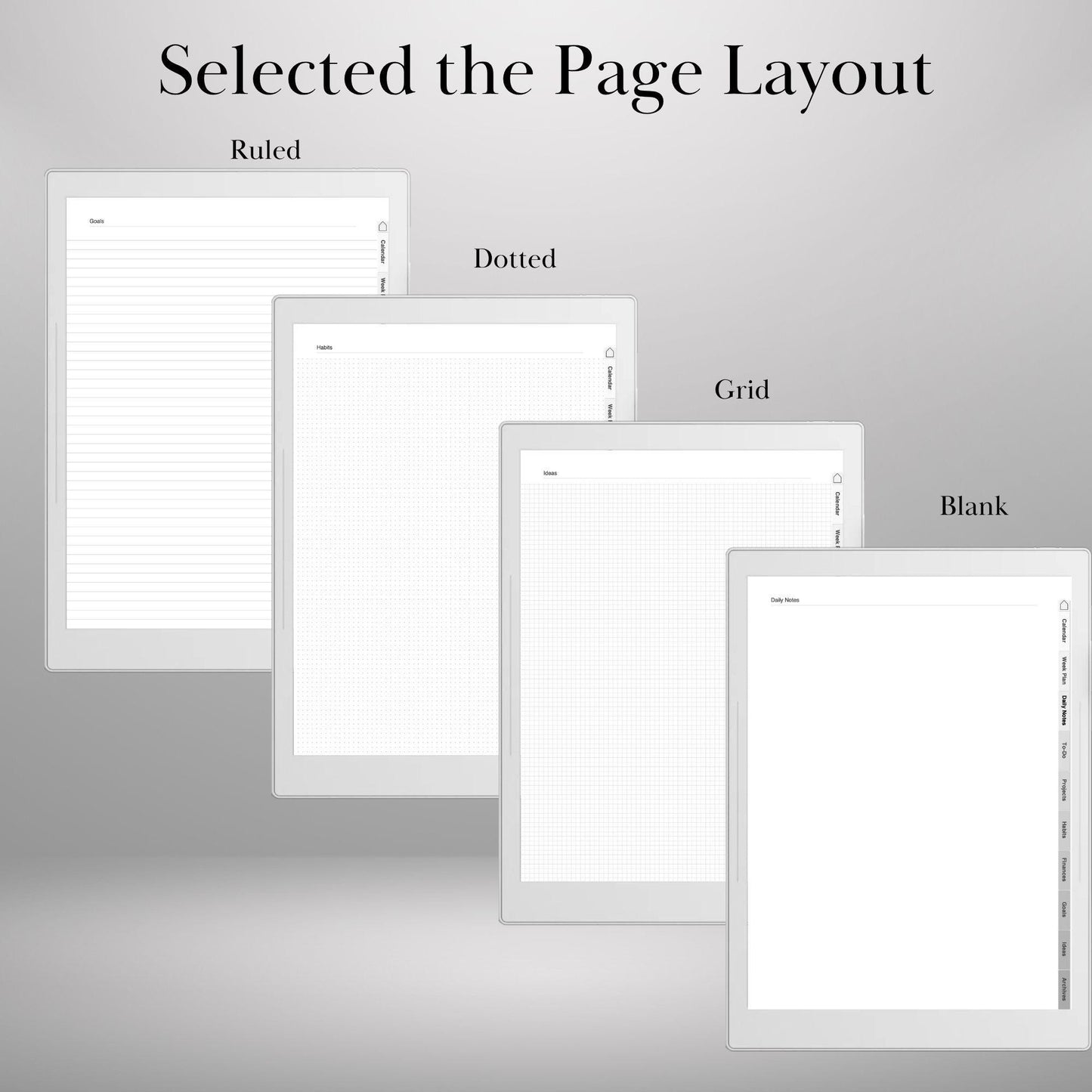 Custom Notebook Template Creator for Supernote A5X Manta, A6X Nomad | Personalized Template | Build Your Own Hyperlinked tabs Notebook