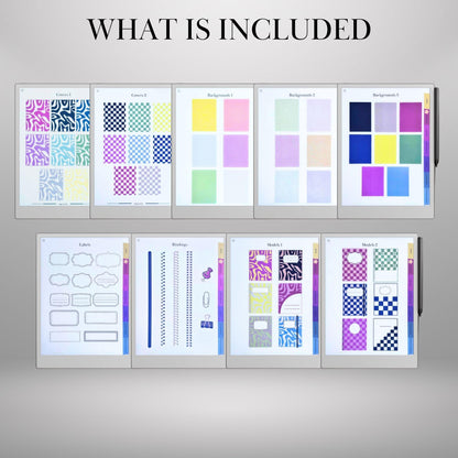 Custom Covers Toolkit for reMarkable Paper Pro Template: Covers, Backgrounds, Labels, Bindings | Copy/Paste Stickers Covers for Notebooks