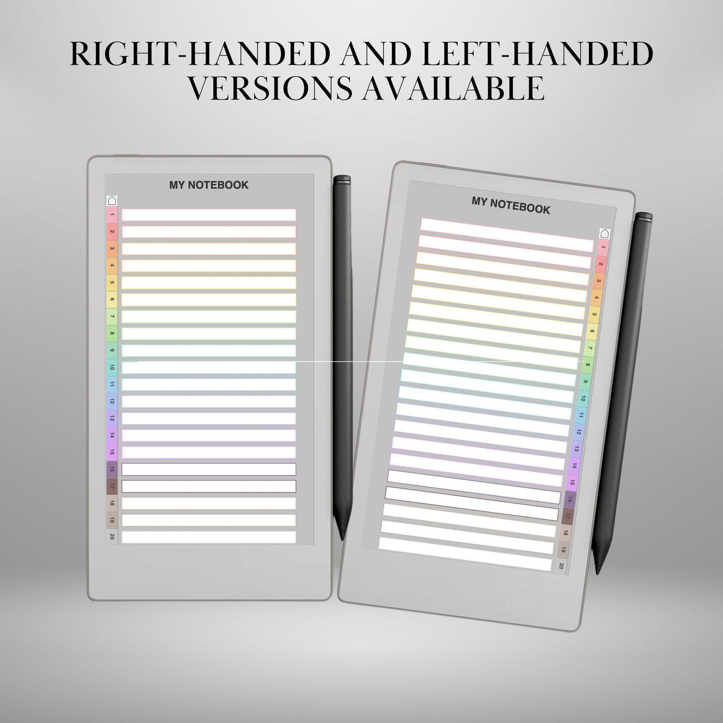 Custom Infinite Notebook Template Creator for reMarkable Paper Pro, Move, rM2: Personalized Template | Build Your Own Hyperlinked Notebook