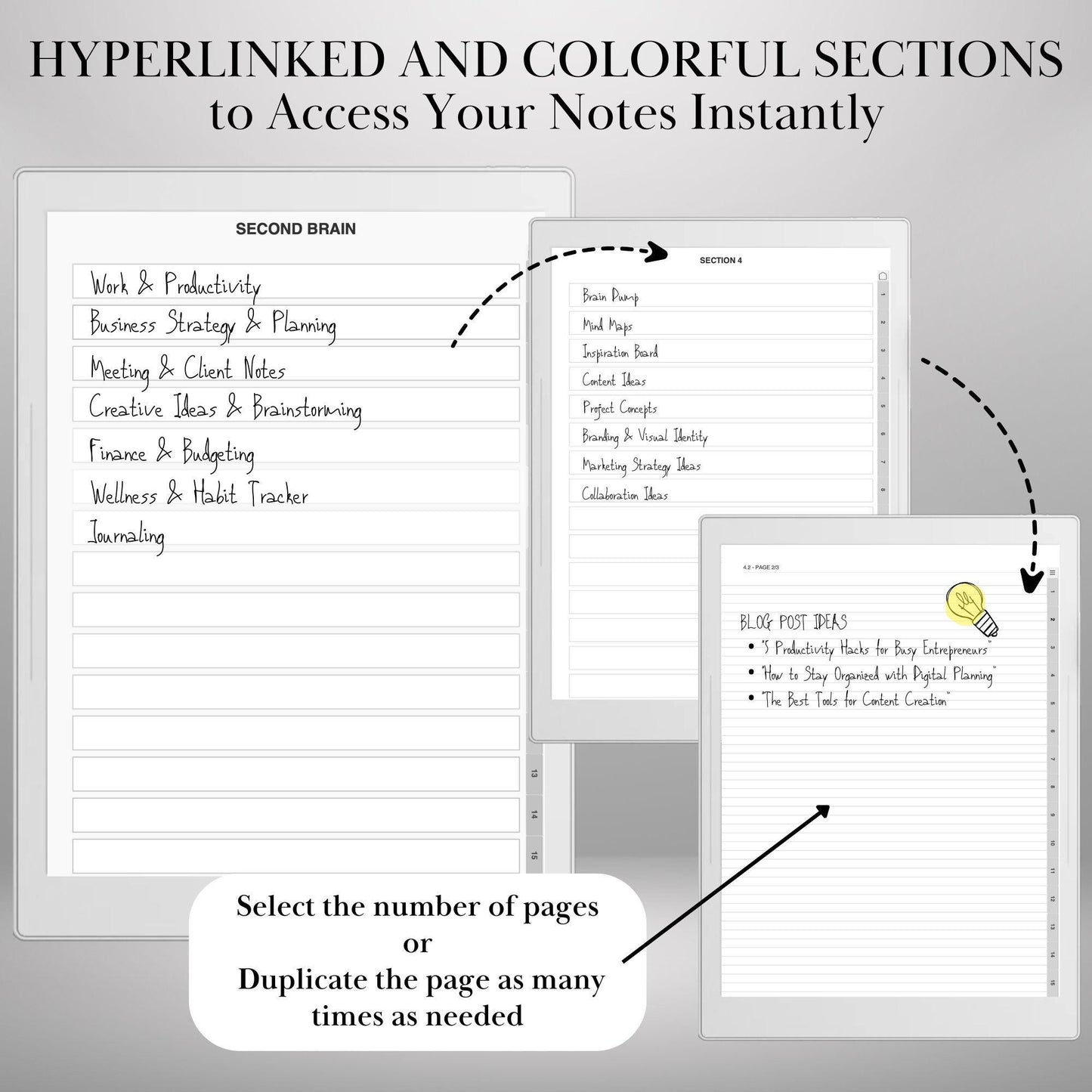 Custom Infinite Notebook Template Creator for Supernote A5X Manta, A6X Nomad, Build Your Own Personalized Hyperlinked tabs Notebook & to-do