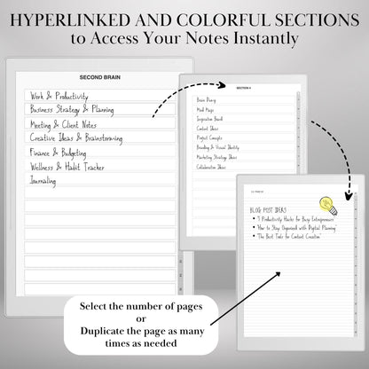 Custom Infinite Notebook Template Creator for Supernote A5X Manta, A6X Nomad, Build Your Own Personalized Hyperlinked tabs Notebook & to-do