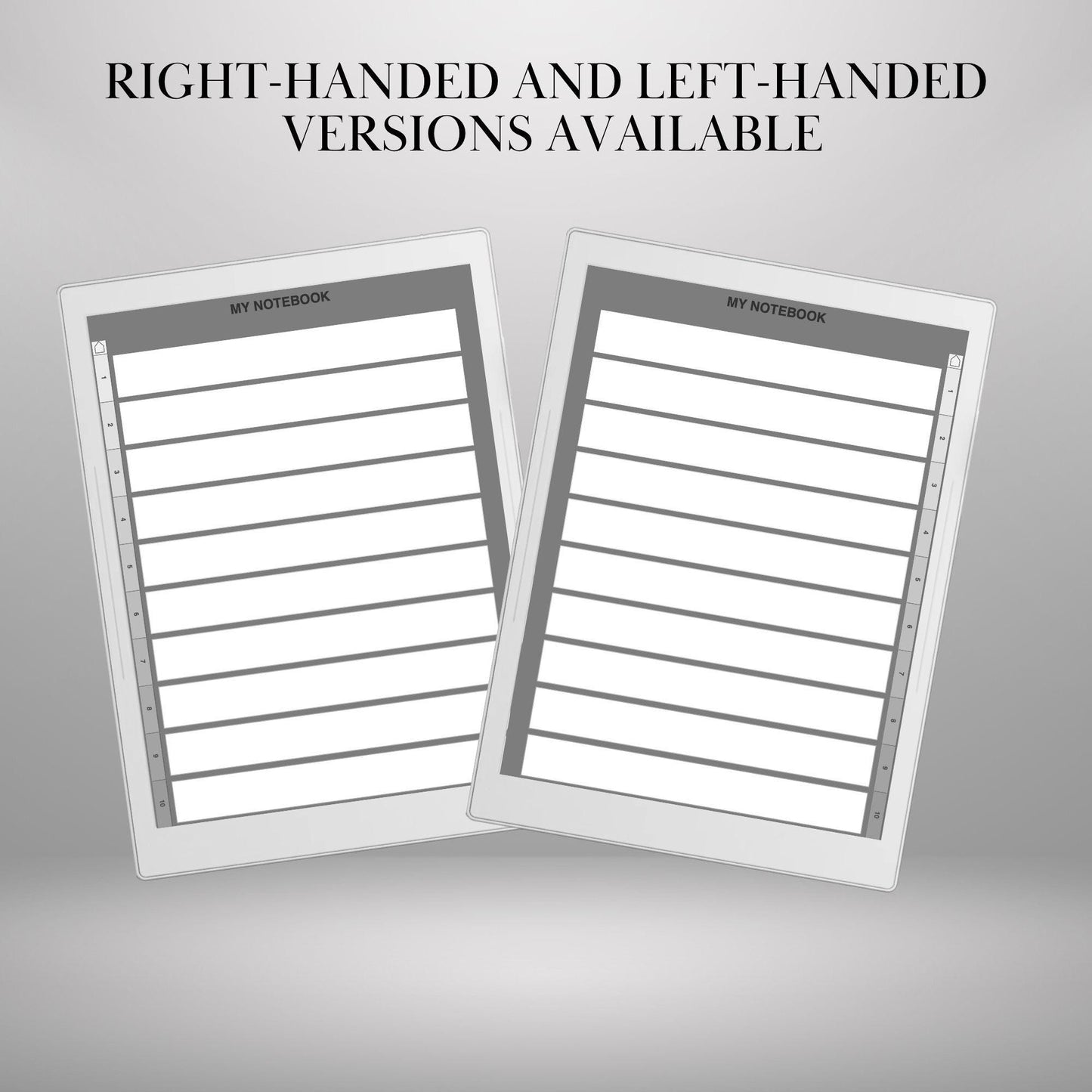 Custom Notebook Template Creator for Supernote A5X Manta, A6X Nomad | Personalized Template | Build Your Own Hyperlinked tabs Notebook