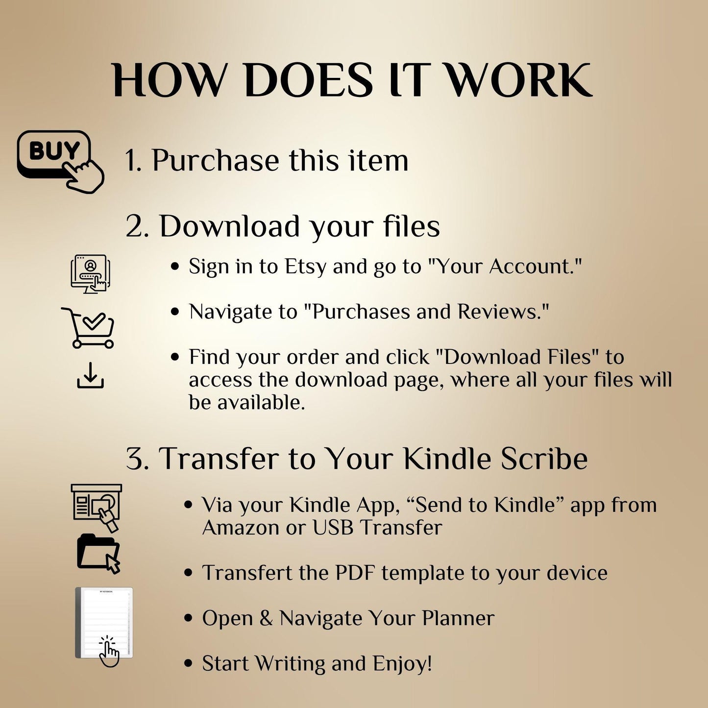 Custom Notebook Template Creator for Kindle Scribe | Personalized Template | Build Your Own Hyperlinked tabs Notebook