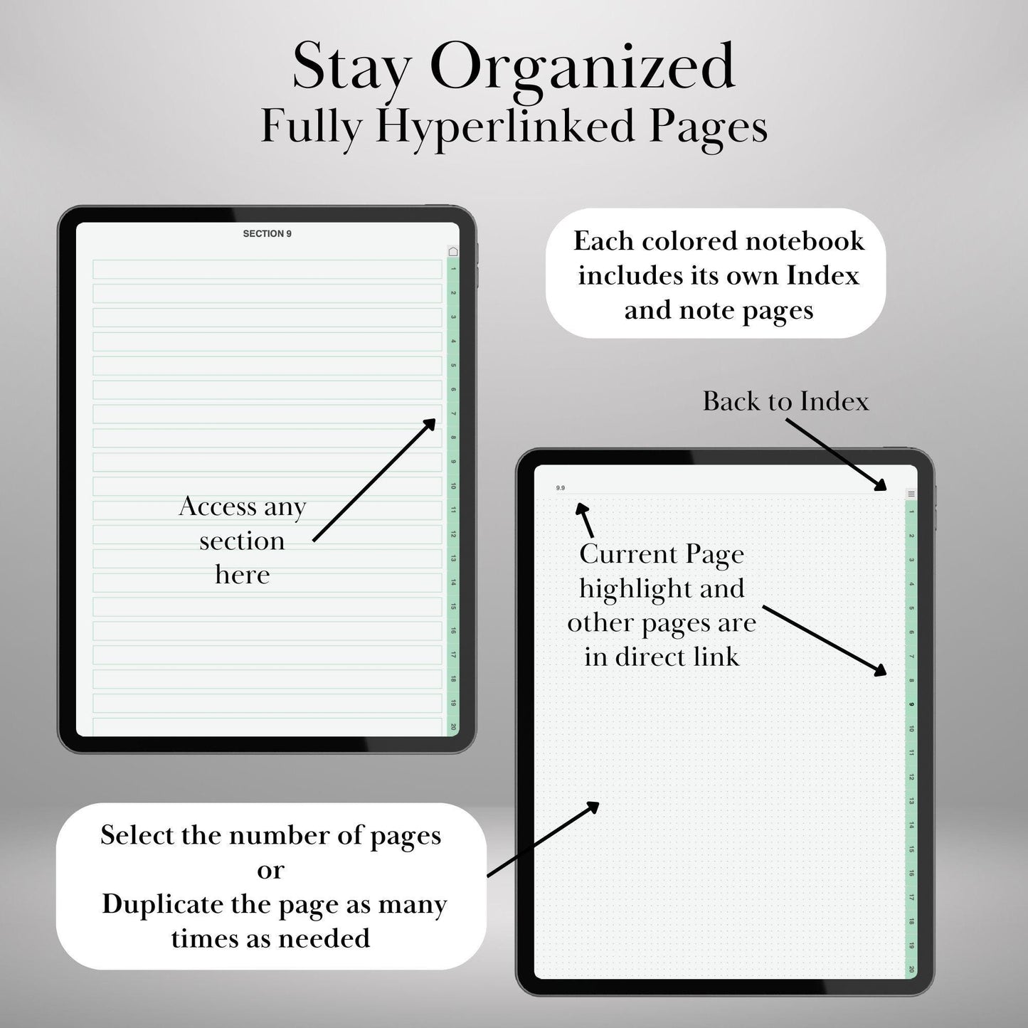 Custom Infinite Notebook Creator for iPad, Goodnotes, Notability, Noteshelf | Build Your Own Digital Notebook with tabs in 1 Minute