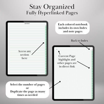 Custom Infinite Notebook Creator for iPad, Goodnotes, Notability, Noteshelf | Build Your Own Digital Notebook with tabs in 1 Minute