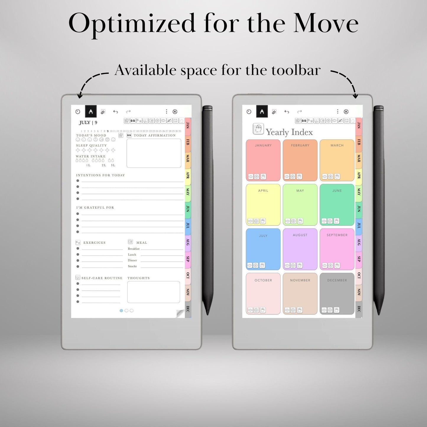 reMarkable Paper Pro Move — Self Care Journal, Wellness & Habit Planner