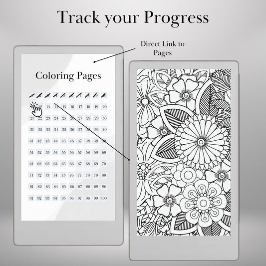reMarkable Paper Pro Move — Coloring Book Vol. 1, 100 mindful pages