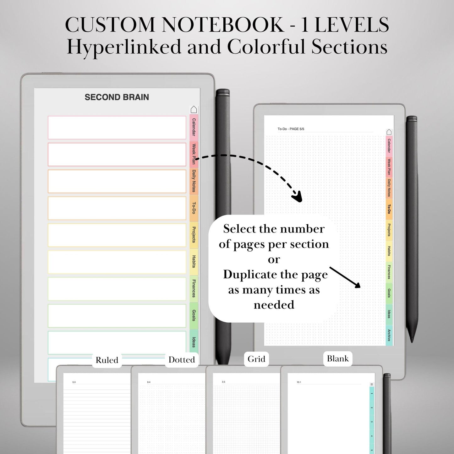 reMarkable All Devices — Custom Productivity Bundle Creator, 4 Notebooks