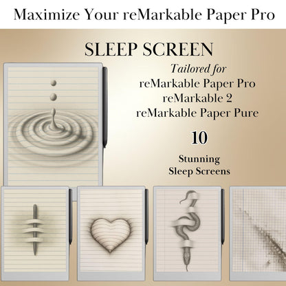 Creative Sleep Screen Bundle for reMarkable paper Pro | Remarkable Templates | Digital Sleep Screen | reMarkable Paper Pro Templates