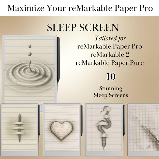 Creative Sleep Screen Bundle for reMarkable paper Pro | Remarkable Templates | Digital Sleep Screen | reMarkable Paper Pro Templates