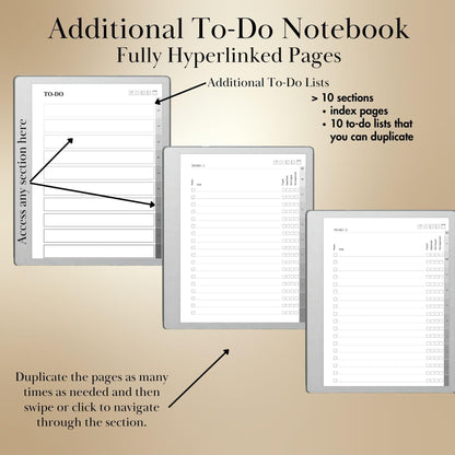reMarkable Paper Pure & 2 — Daily Planner 2026-2027, dated calendar with stickers