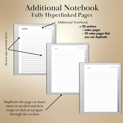 reMarkable Paper Pure & 2 — Daily Planner 2026-2027, dated calendar with stickers