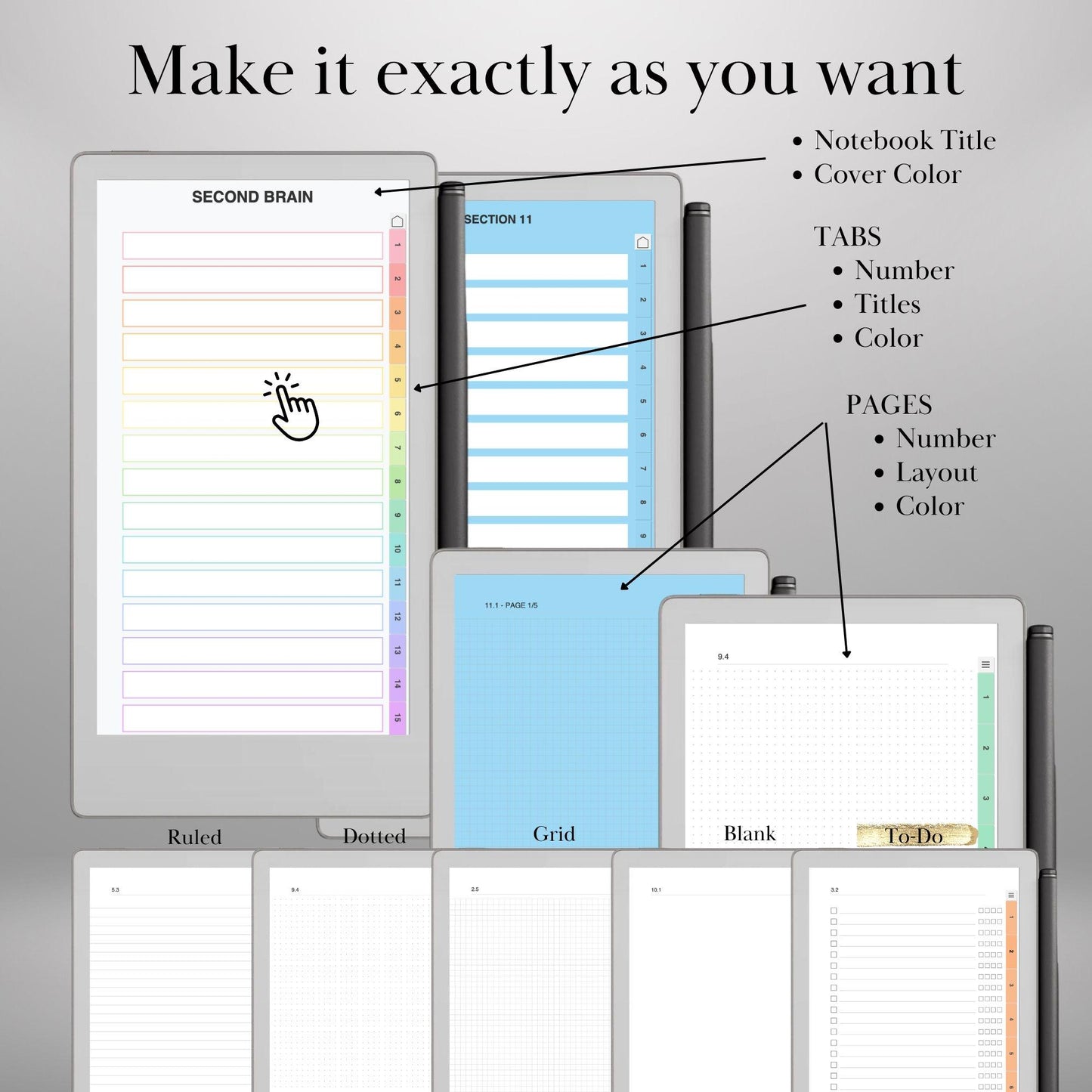 reMarkable All Devices — Custom Productivity Bundle Creator, 4 Notebooks