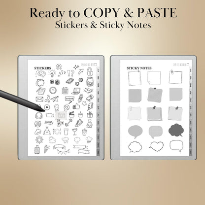 reMarkable Paper Pure & 2 — Daily Planner 2026-2027, dated calendar with stickers