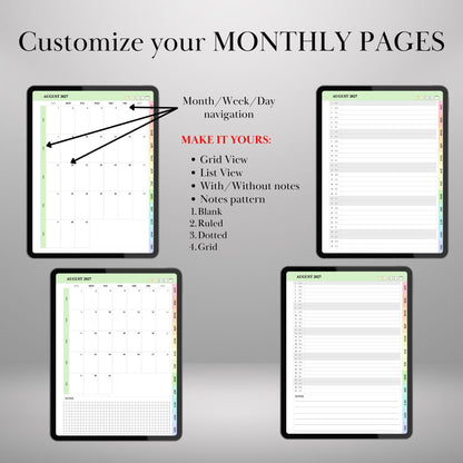 GoodNotes & Notability — Calendar Planner Creator 2026 2027, make your own planner