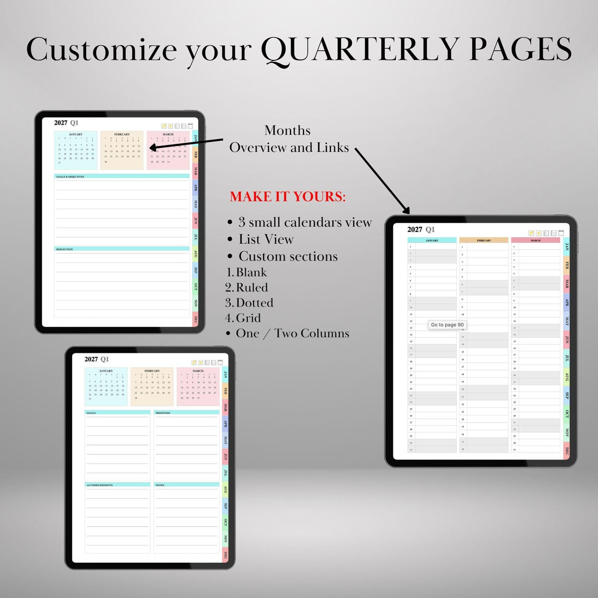 GoodNotes & Notability — Calendar Planner Creator 2026 2027, make your own planner