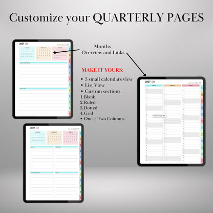 GoodNotes & Notability — Calendar Planner Creator 2026 2027, make your own planner