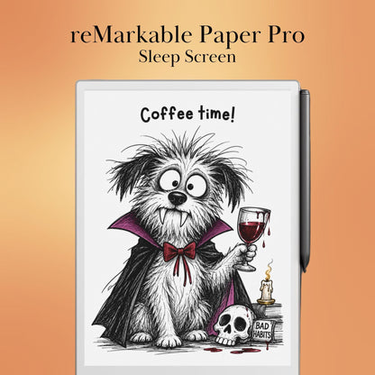 reMarkable Paper Pro & 2 — Halloween Sleep Screens, 15 funny designs color + B&W
