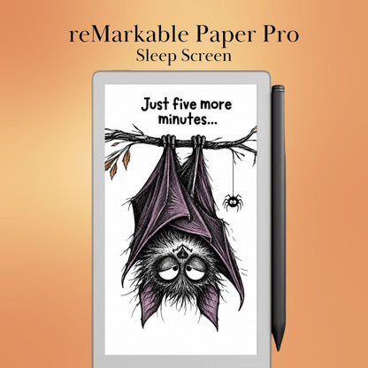 reMarkable Paper Pro Move — Halloween Sleep Screens, 15 funny designs color + B&W