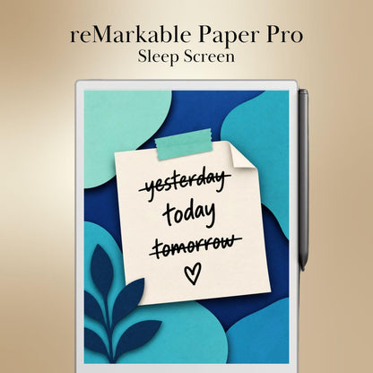 reMarkable Paper Pro & 2 — Funny Productivity Sleep Screens, papercut sticky notes