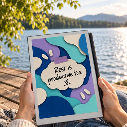 reMarkable Paper Pro & 2 — Funny Productivity Sleep Screens, papercut sticky notes