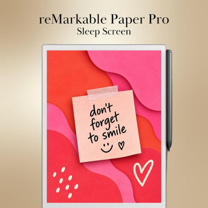 reMarkable Paper Pro & 2 — Gentle Affirmation Sleep Screens, papercut sticky notes
