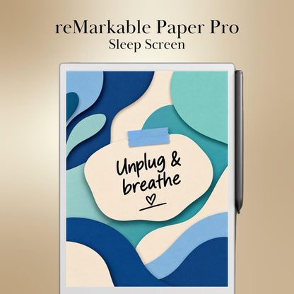 reMarkable Paper Pro & 2 — Gentle Affirmation Sleep Screens, papercut sticky notes