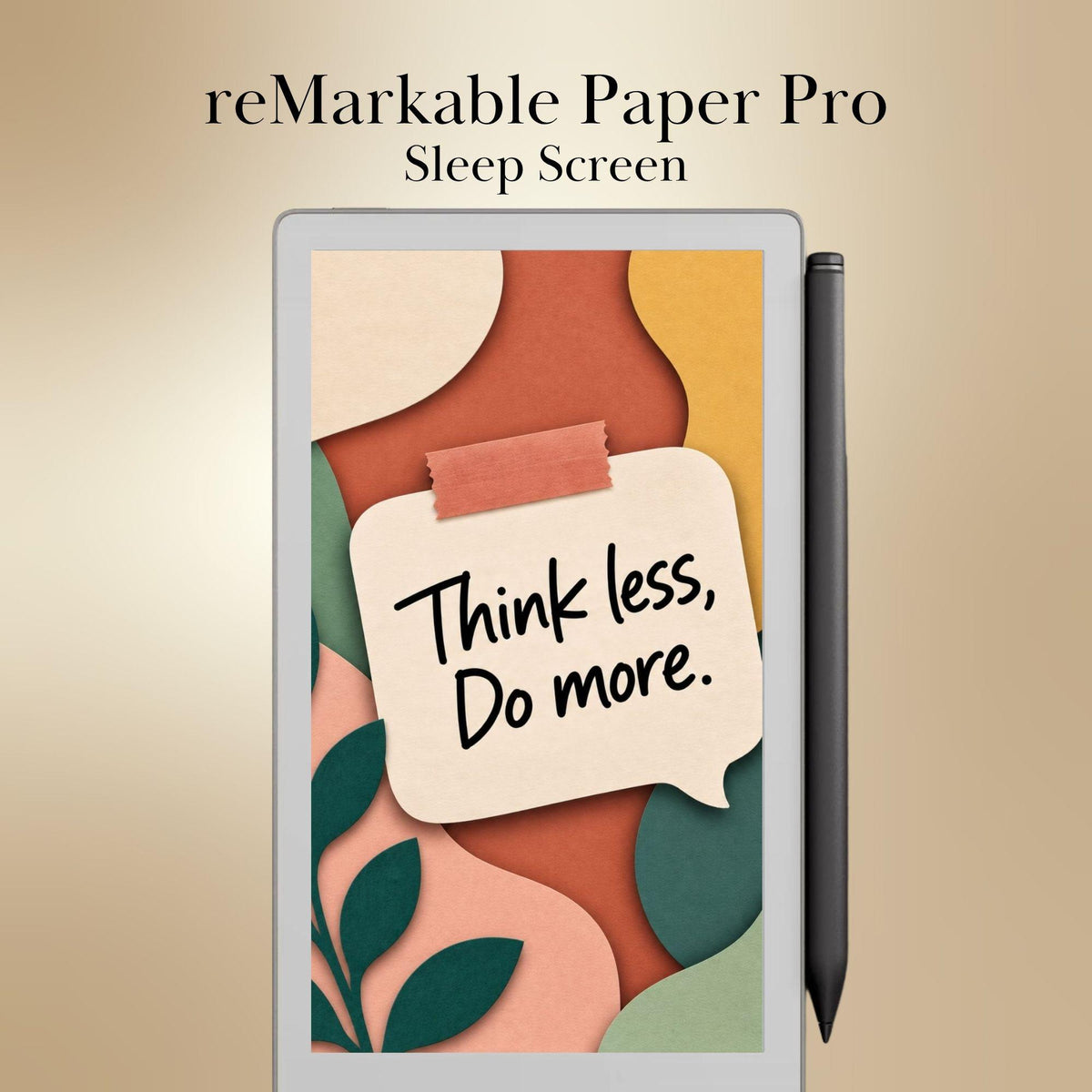reMarkable Paper Pro Move — Funny Productivity Sleep Screens, papercut sticky notes