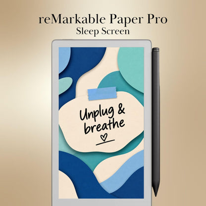 reMarkable Paper Pro Move — Gentle Affirmation Sleep Screens, papercut sticky notes