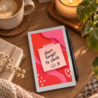 reMarkable Paper Pro Move — Gentle Affirmation Sleep Screens, papercut sticky notes