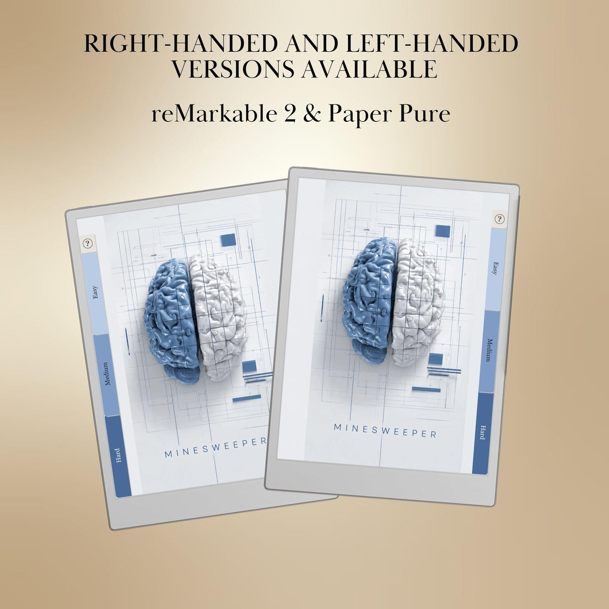 reMarkable Paper Pro — Minesweeper Puzzle Book, 1000+ brain games