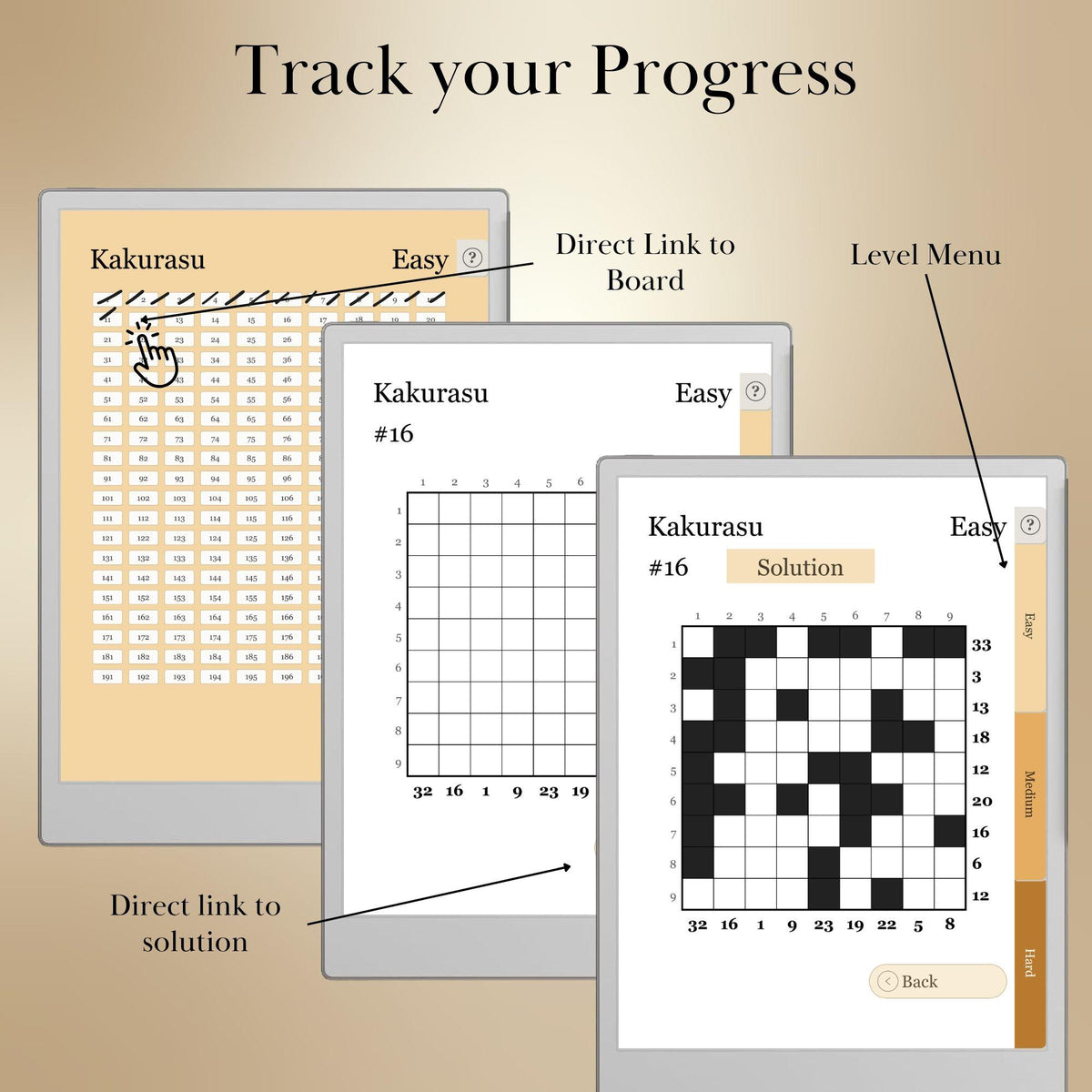 reMarkable Paper Pro — Kakurasu Puzzle Book, 600 brain games