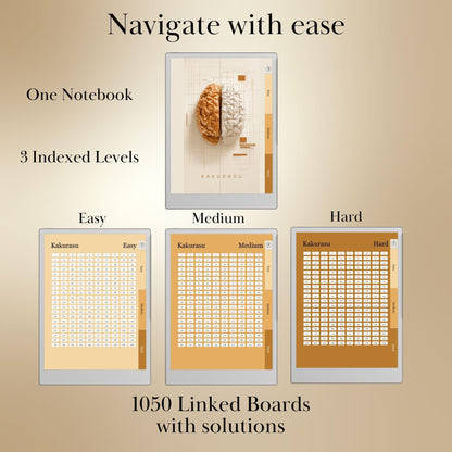 reMarkable Paper Pro — Kakurasu Puzzle Book, 600 brain games