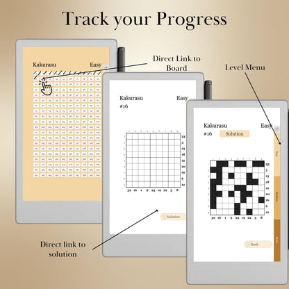 reMarkable Paper Pro Move — Kakurasu Puzzle Book, 600 brain games