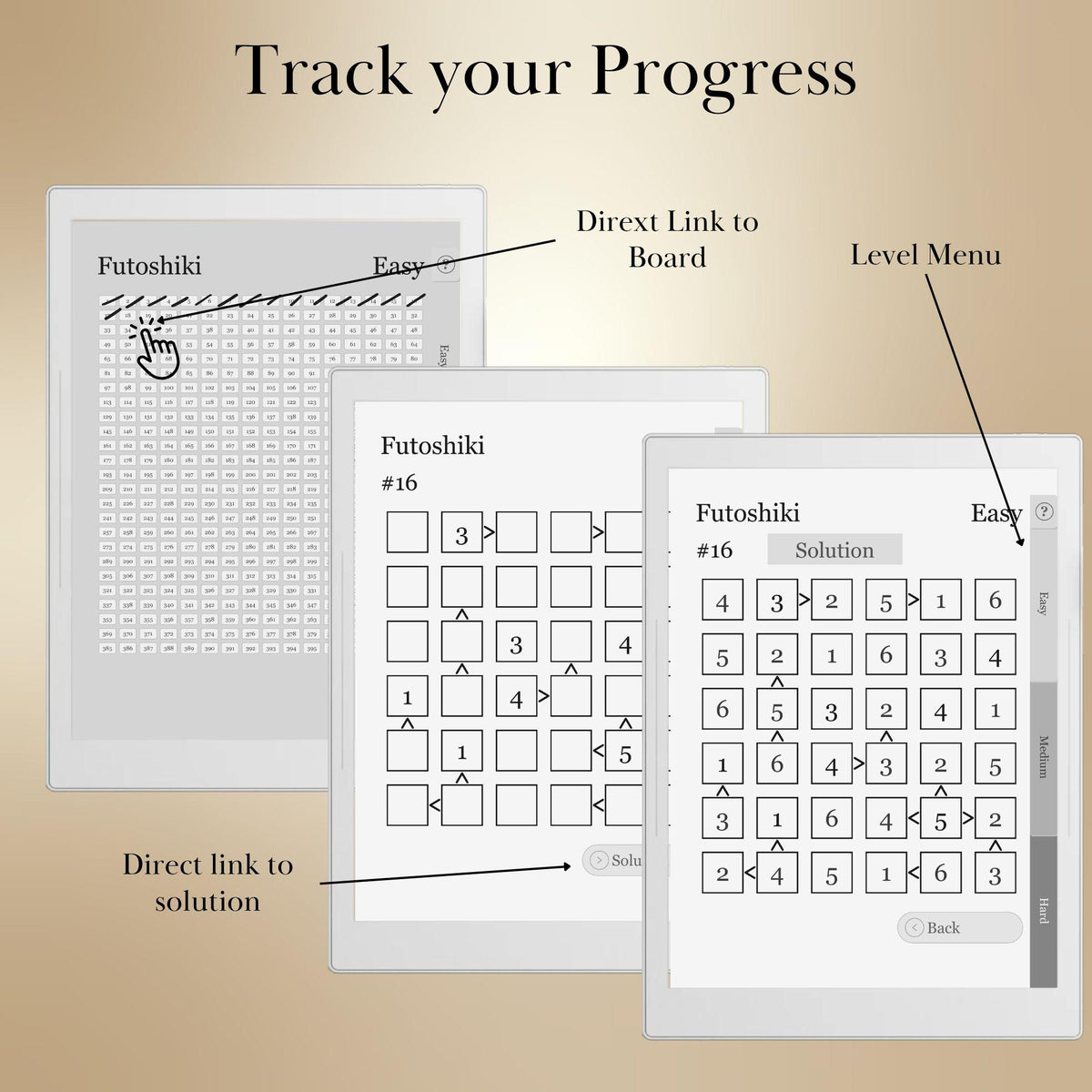 Supernote A5X A6X — Futoshiki Puzzle Book, 1200 brain games