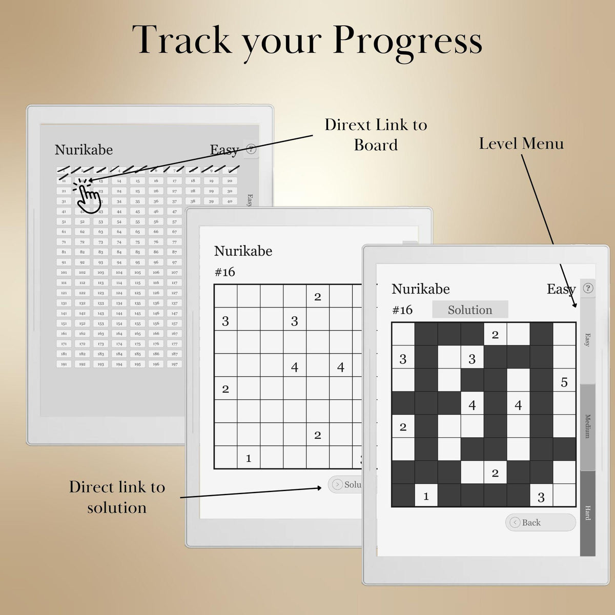 Supernote A5X A6X — Nurikabe Puzzle Book, 600 brain games