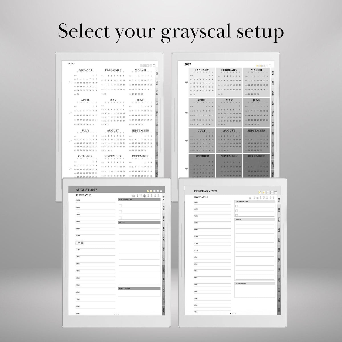 Supernote A5X A6X — Calendar Planner Creator 2026 2027, make your own planner
