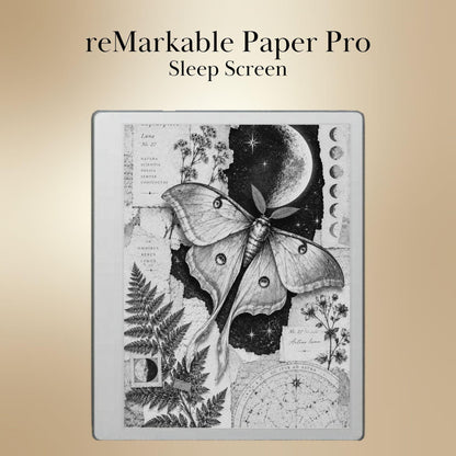 reMarkable Paper Pro & 2 — Antique Collage Sleep Screens, sepia + black & white