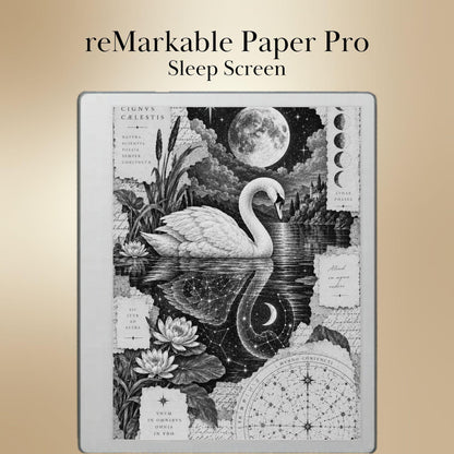 reMarkable Paper Pure & 2 — Antique Collage Sleep Screens, grayscale edition
