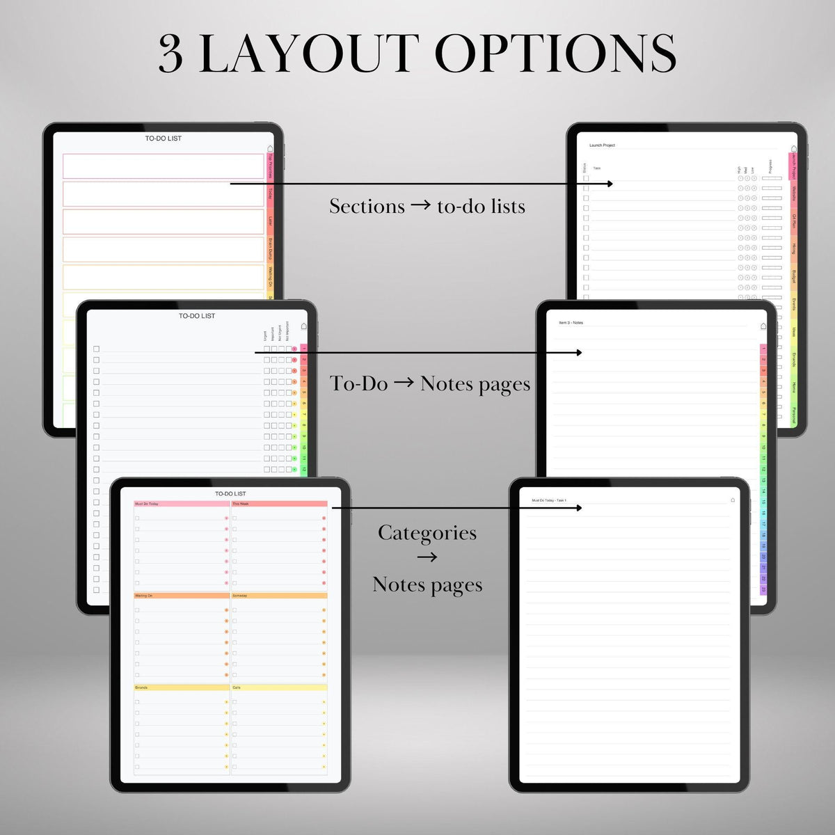 GoodNotes & Notability — To-Do Notebook Creator, custom hyperlinked task tracker