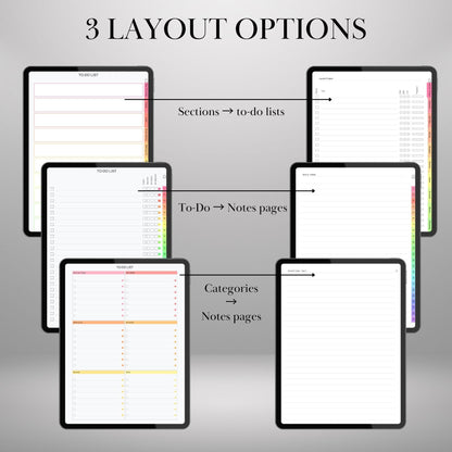 GoodNotes & Notability — To-Do Notebook Creator, custom hyperlinked task tracker