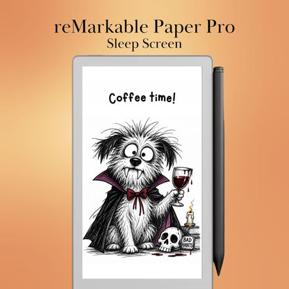 reMarkable Paper Pro Move — Halloween Sleep Screens, 15 funny designs color + B&W